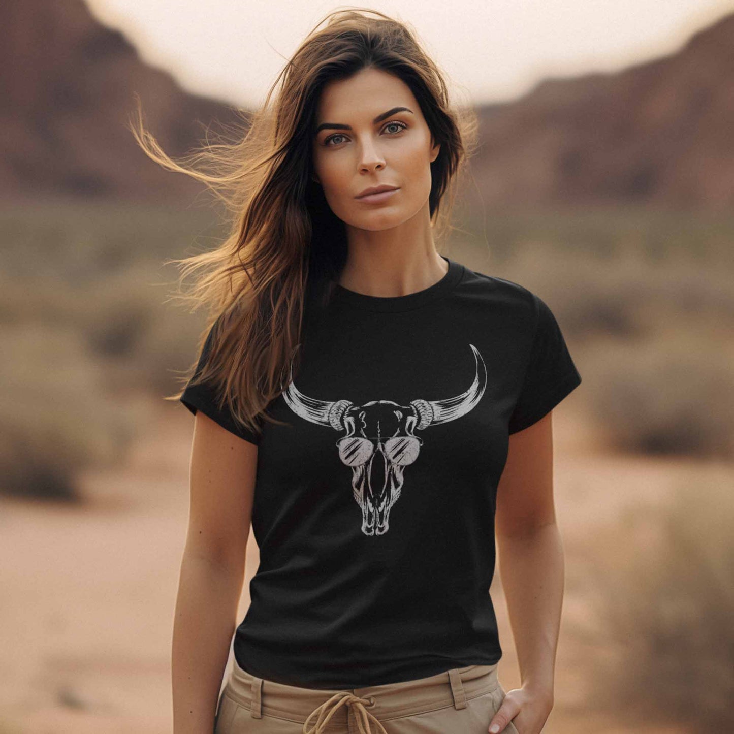 Western Outfit T Shirts Summer Country Rodeo Bull Skull With Sunglasses Graphic Tees Bella Plus Size Tops For Women