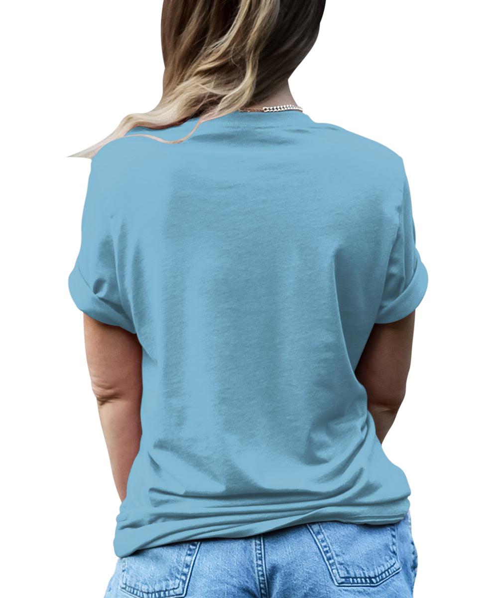 Women's Sunflower T Shirts Short Sleeve Tees Graphic Loose Summer Tops