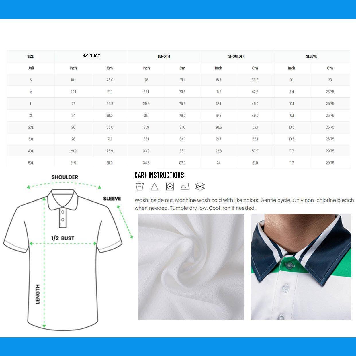Men's Golf Polo Shirts Funny Golf Shirts for Men Performance Moisture Wicking Quick Dry Athletic Short Sleeve Shirts