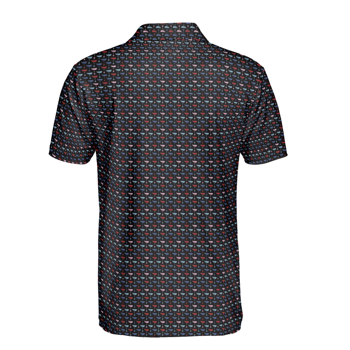 Mens Golf Polo Shirts Funny Boats And Hoes Short Sleeve Dry Fit Performance Moisture Wicking Casual Golf Shirts for Men