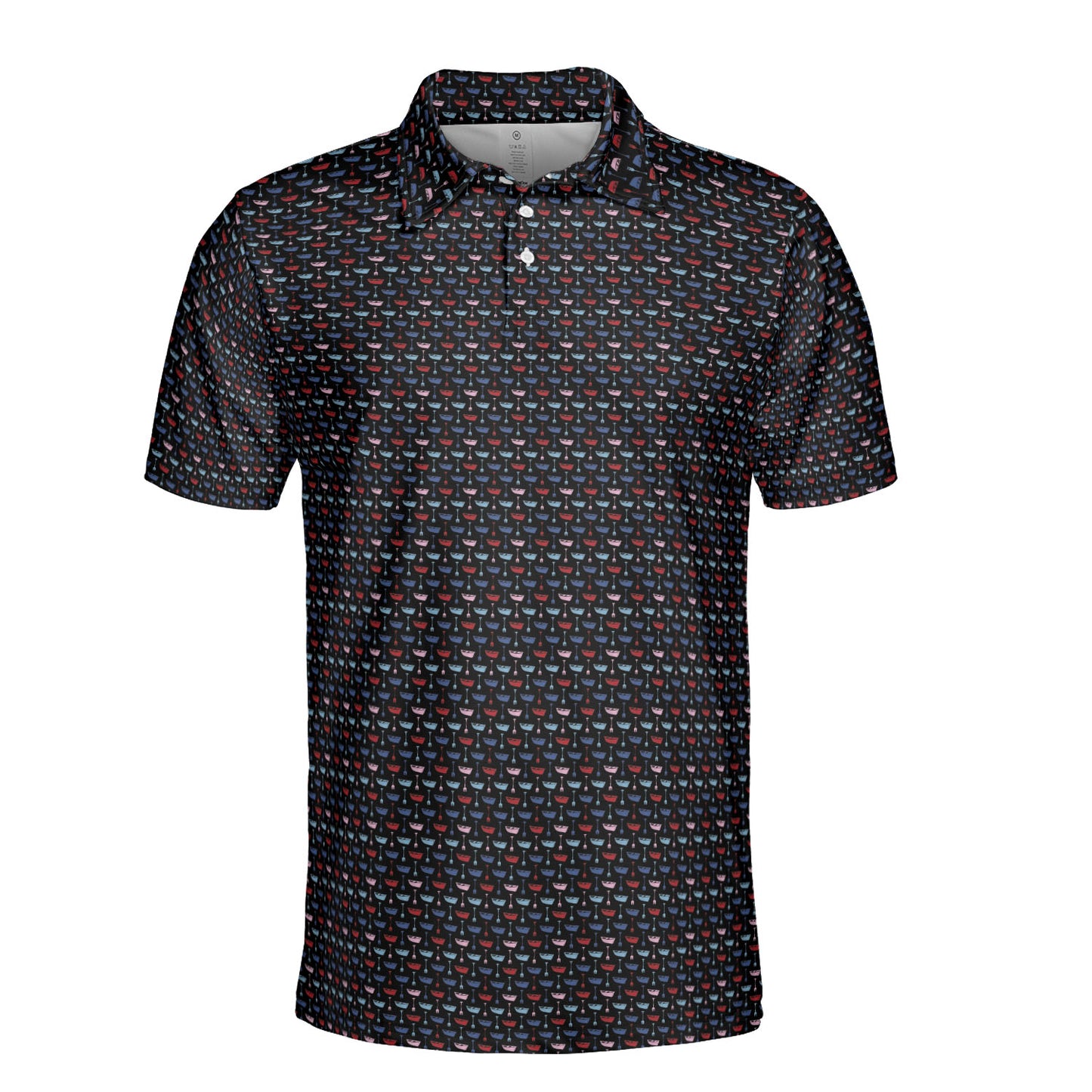 Mens Golf Polo Shirts Funny Boats And Hoes Short Sleeve Dry Fit Performance Moisture Wicking Casual Golf Shirts for Men