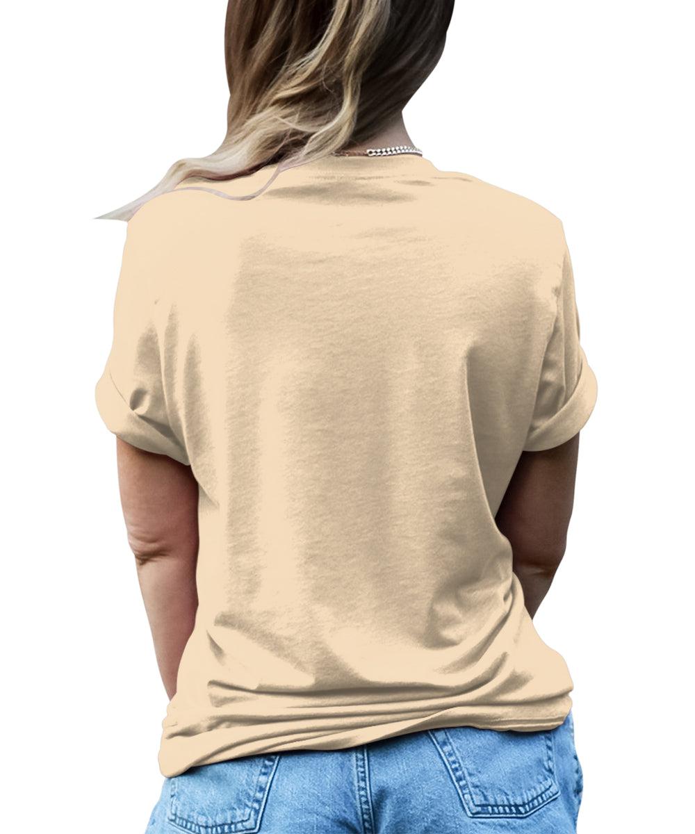 Women's Sunflower T Shirts Short Sleeve Tees Graphic Loose Summer Tops
