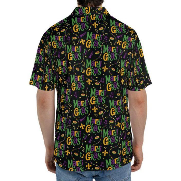 Mardi Gras Polo Shirts for Men Letter Print Party Shirt Moisture Wicking Short Sleeve Golf Shirt