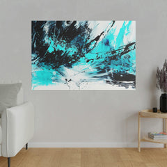 Aqua Blue Wall Art-Abstract Picture Canvas Print Wall Painting Modern Artwork Canvas Wall Art for Living Room Home Office Décor
