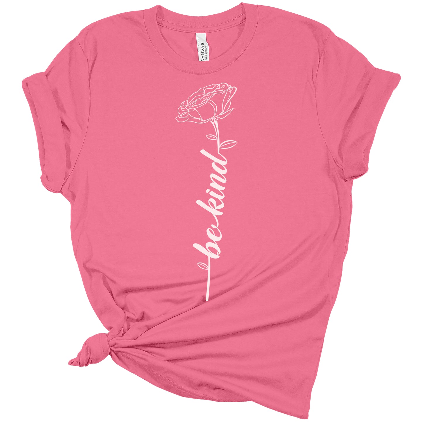 Women's Graphic Shirt Be Kind Flower Bella Short Sleeve Summer T-Shirt