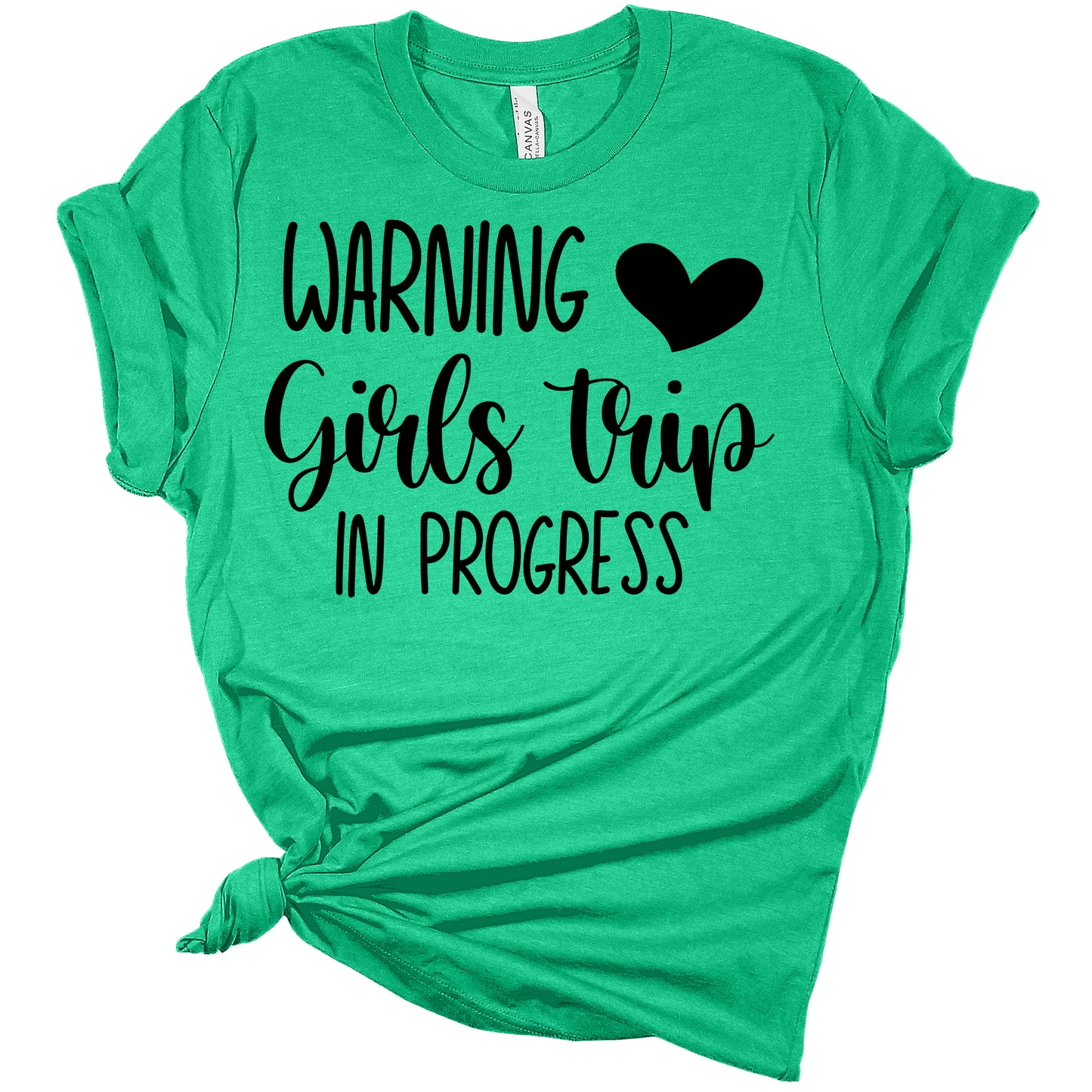 Womens Warning Girls Trip Shirt Girls Trip in Progress T Shirt Gift Graphic Tees