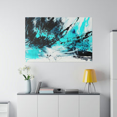 Aqua Blue Wall Art-Abstract Picture Canvas Print Wall Painting Modern Artwork Canvas Wall Art for Living Room Home Office Décor