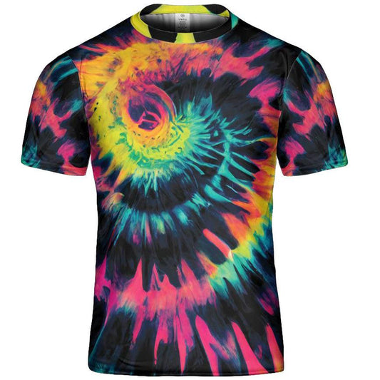 Tie Dye Shirt Trippy Fluorescent Art Swirl Paint Graphic Print T-Shirts