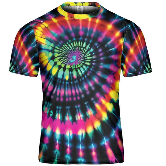 Tie Dye Shirt Trippy Fluorescent Paint Art Graphic Print T-Shirt