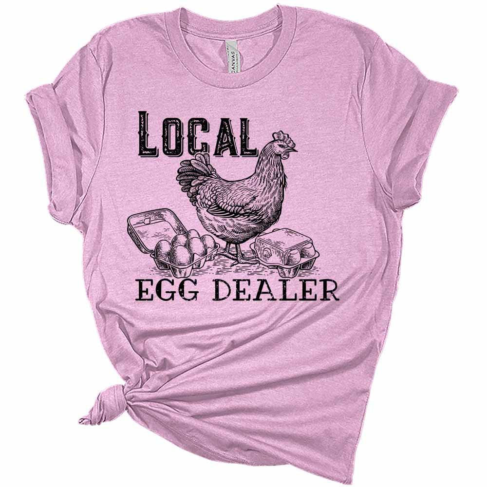 Womens Shirt Local Egg Dealer T-Shirt Cute Graphic Tee Short Sleeve Top