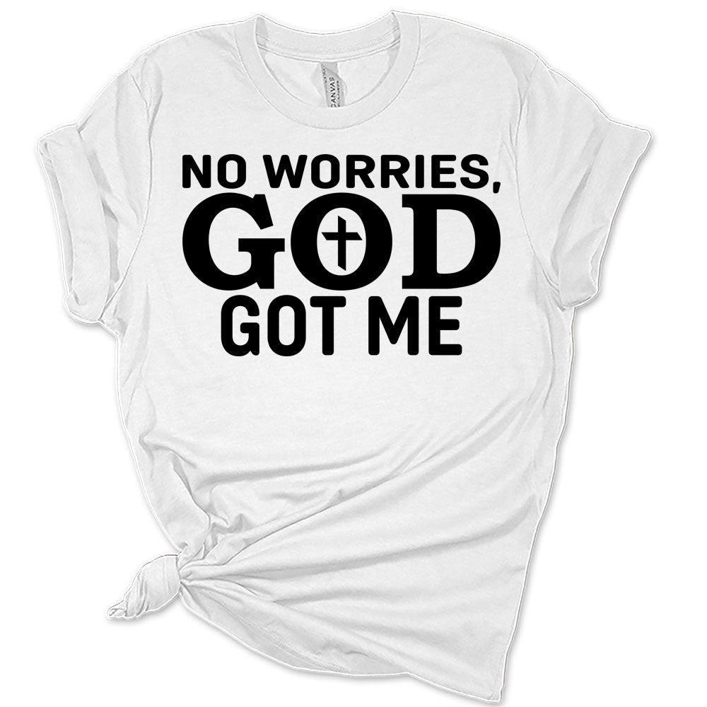 Womens Christian Shirt No Worries God Got Me T-Shirt Cute Graphic Tee Casual Short Sleeve Top