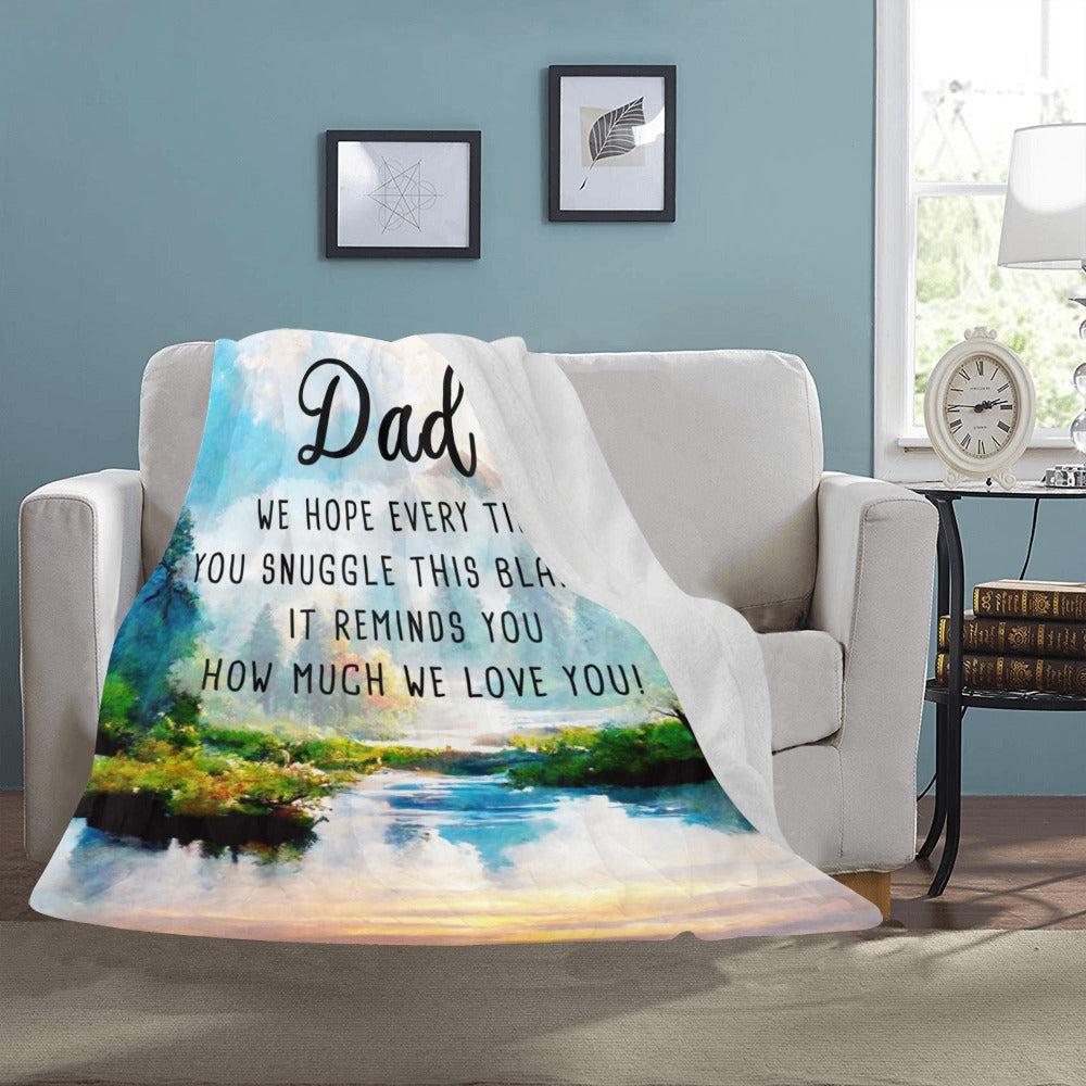 Dad We Love You Gift from Kids Ultra-Soft Micro Fleece Blanket 50" x 60" One Size
