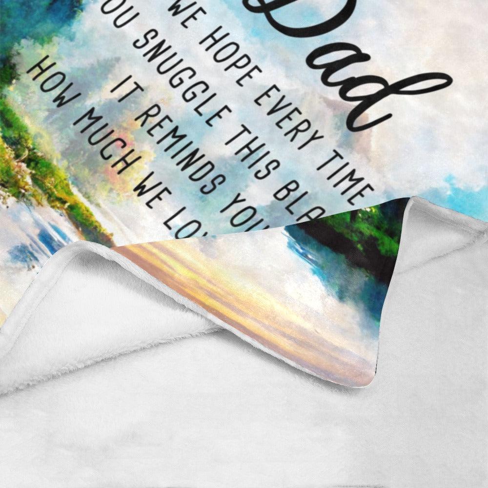 Dad We Love You Gift from Kids Ultra-Soft Micro Fleece Blanket 50" x 60" One Size