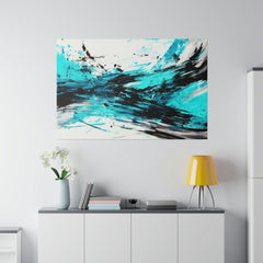 Aqua Blue 2 Wall Art-Abstract Picture Canvas Print Wall Painting Modern Artwork Canvas Wall Art for Living Room Home Office Décor