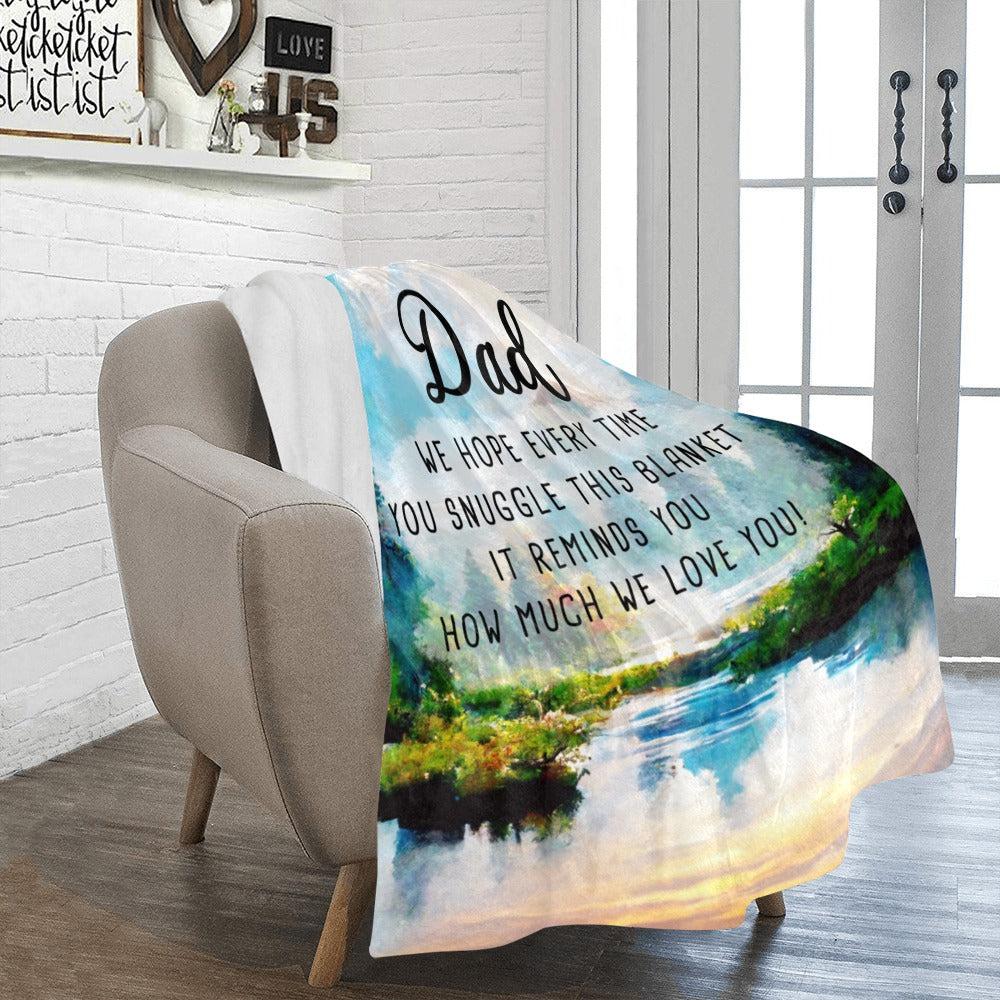 Dad We Love You Gift from Kids Ultra-Soft Micro Fleece Blanket 50" x 60" One Size