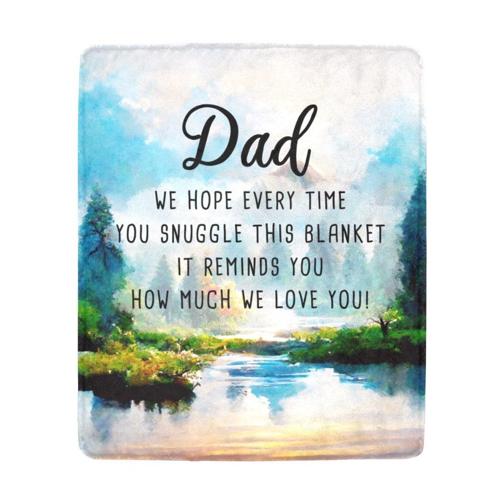 Dad We Love You Gift from Kids Ultra-Soft Micro Fleece Blanket 50" x 60" One Size