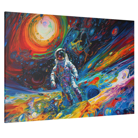 Space Astronaut 3 Colorful Wall Art - Abstract Picture Canvas Print Wall Painting Modern Artwork Wall Art for Living Room Home Office Décor
