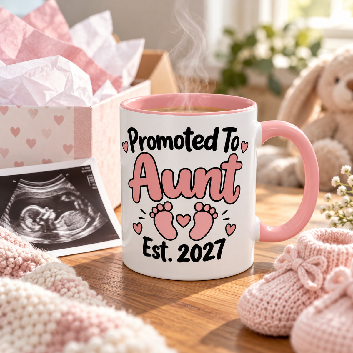 Promoted To Aunt Est. 2027 Mug - gift lifestyle