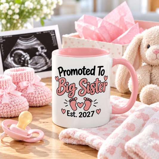 Promoted To Big Sister Est. 2027 Mug - gift lifestyle