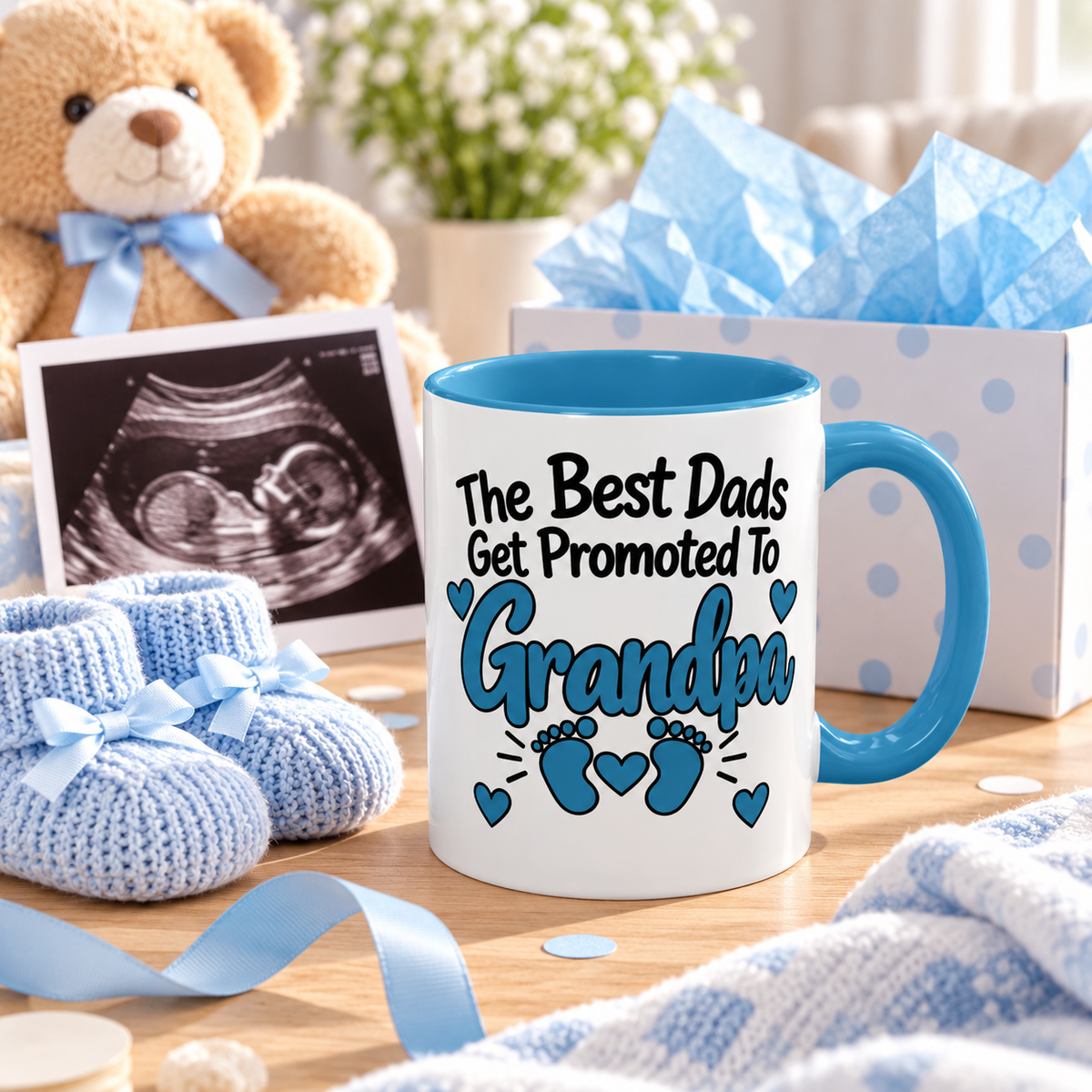 The Best Dads Get Promoted To Grandpa Mug - gift lifestyle