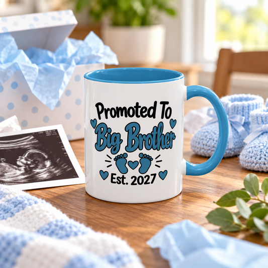 Promoted To Big Brother Est. 2027 Mug - gift lifestyle