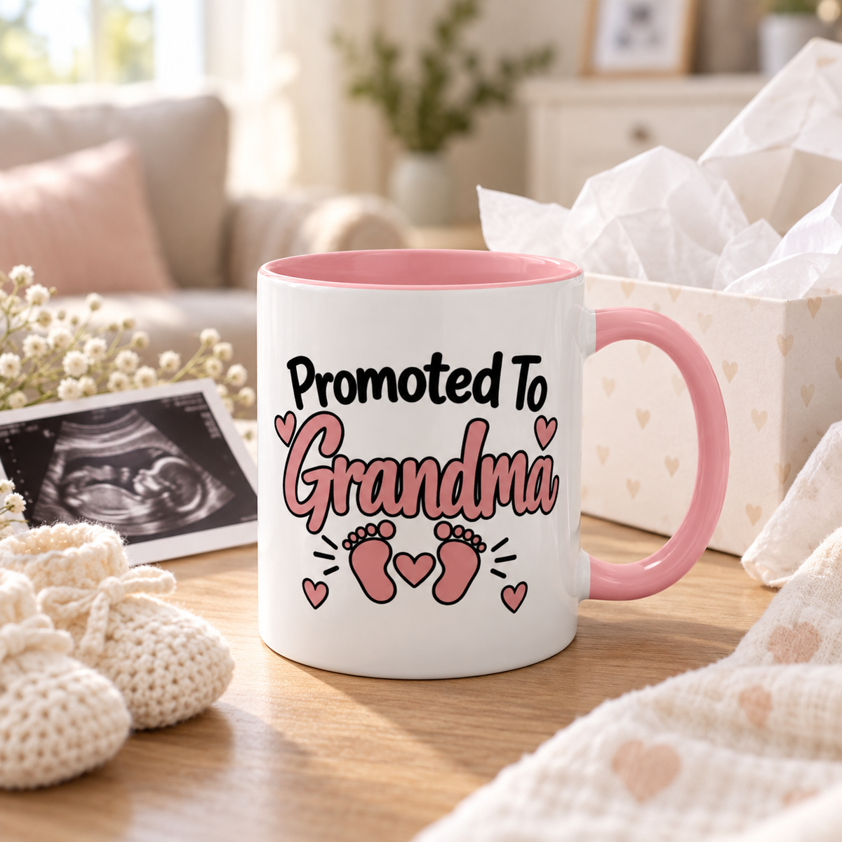 Promoted To Grandma Mug - gift lifestyle