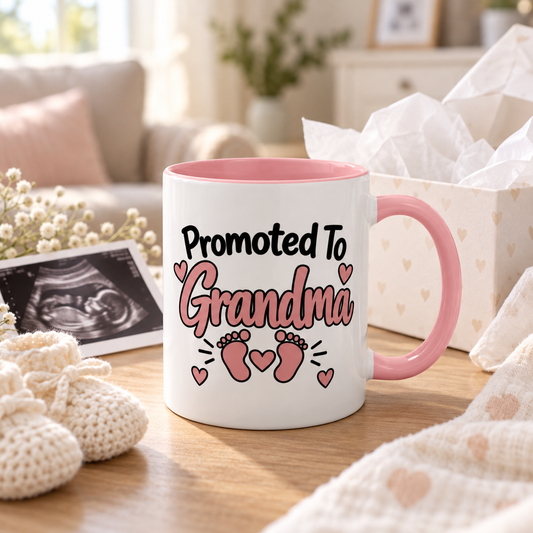 Promoted To Grandma Mug - gift lifestyle