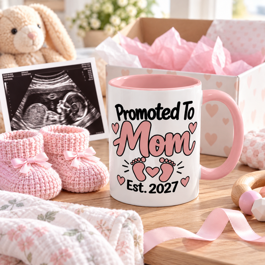 Promoted To Mom Est. 2027 Mug - gift lifestyle