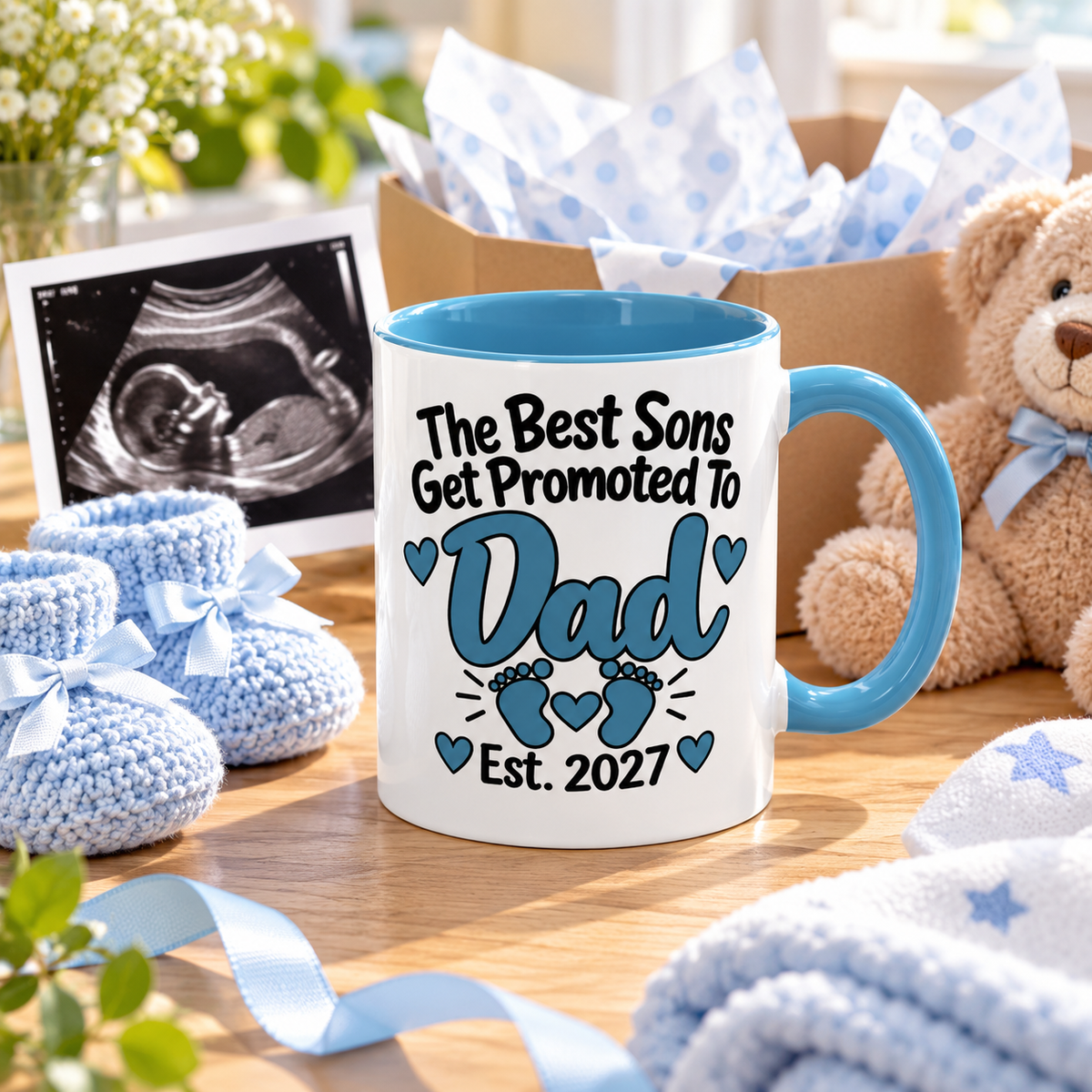 The Best Sons Get Promoted To Dad Est. 2027 Mug - gift lifestyle