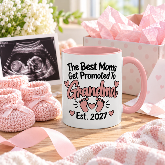 The Best Moms Get Promoted To Grandma Est. 2027 Mug - gift lifestyle