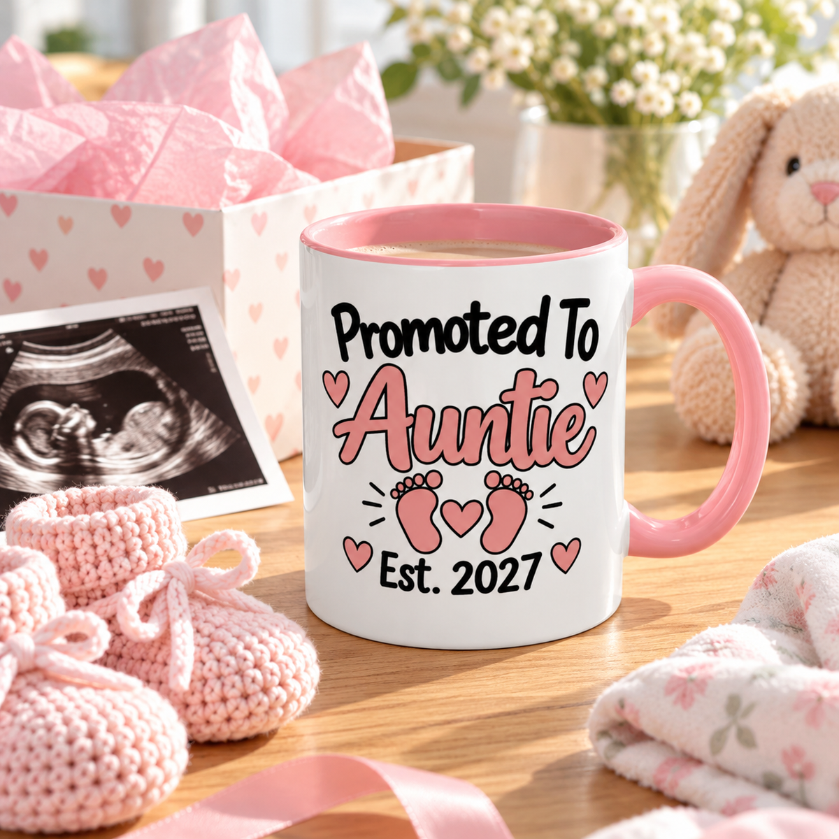 Promoted To Auntie Est. 2027 Mug - gift lifestyle