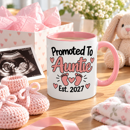 Promoted To Auntie Est. 2027 Mug - gift lifestyle