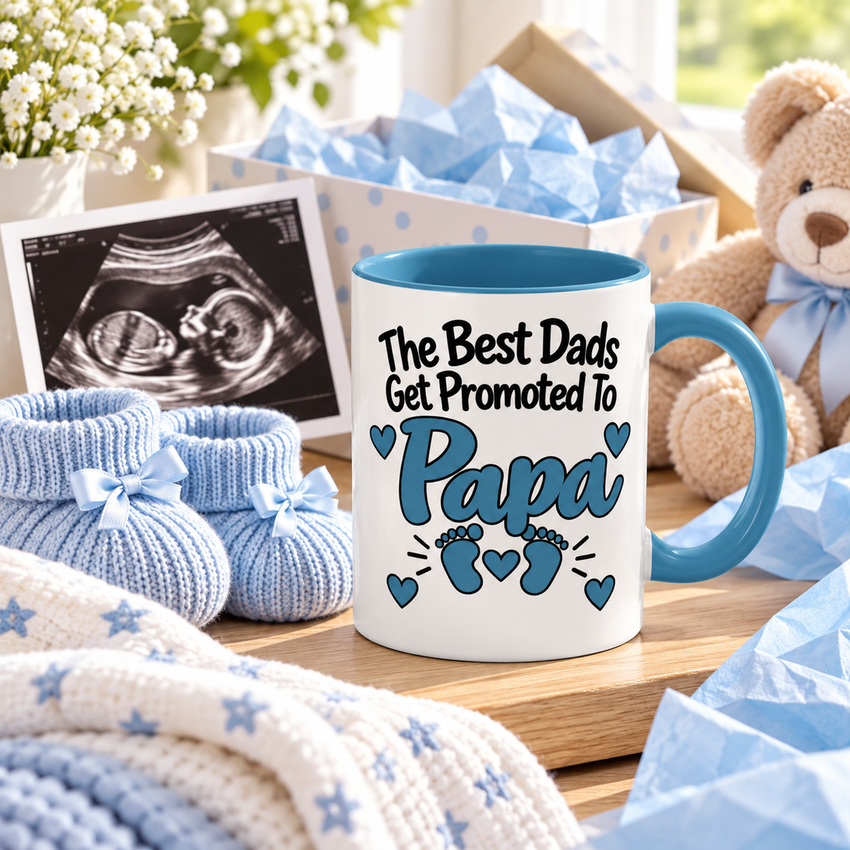 The Best Dads Get Promoted To Papa Mug - gift lifestyle