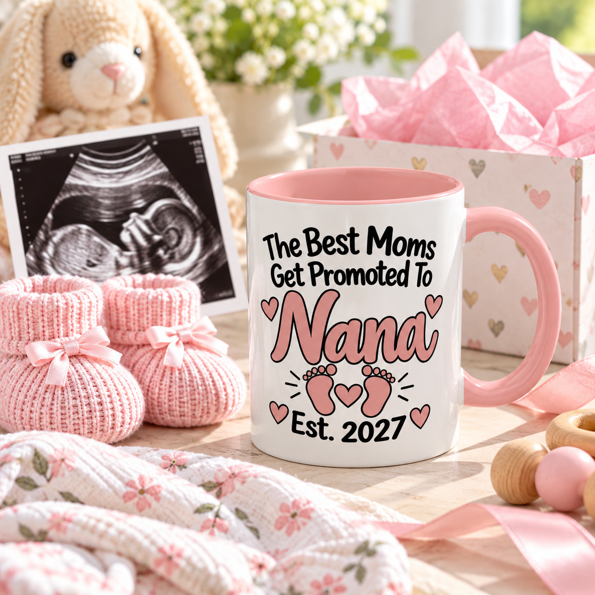 The Best Moms Get Promoted To Nana Est. 2027 Mug - gift lifestyle