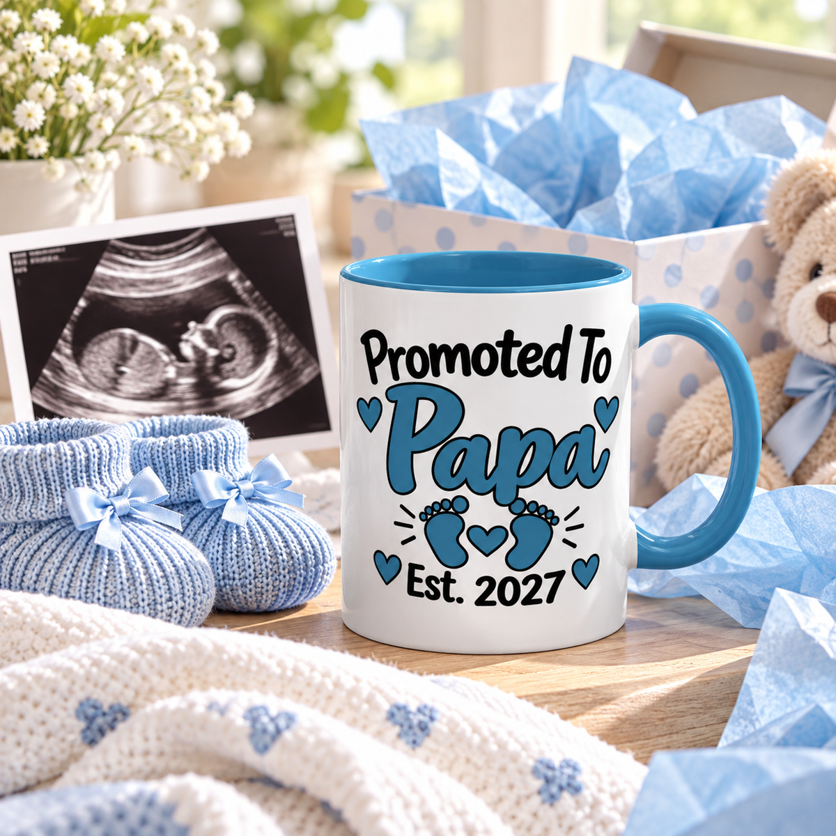 Promoted To Papa Est. 2027 Mug - gift lifestyle