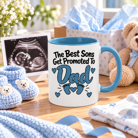 The Best Sons Get Promoted To Dad Mug - gift lifestyle