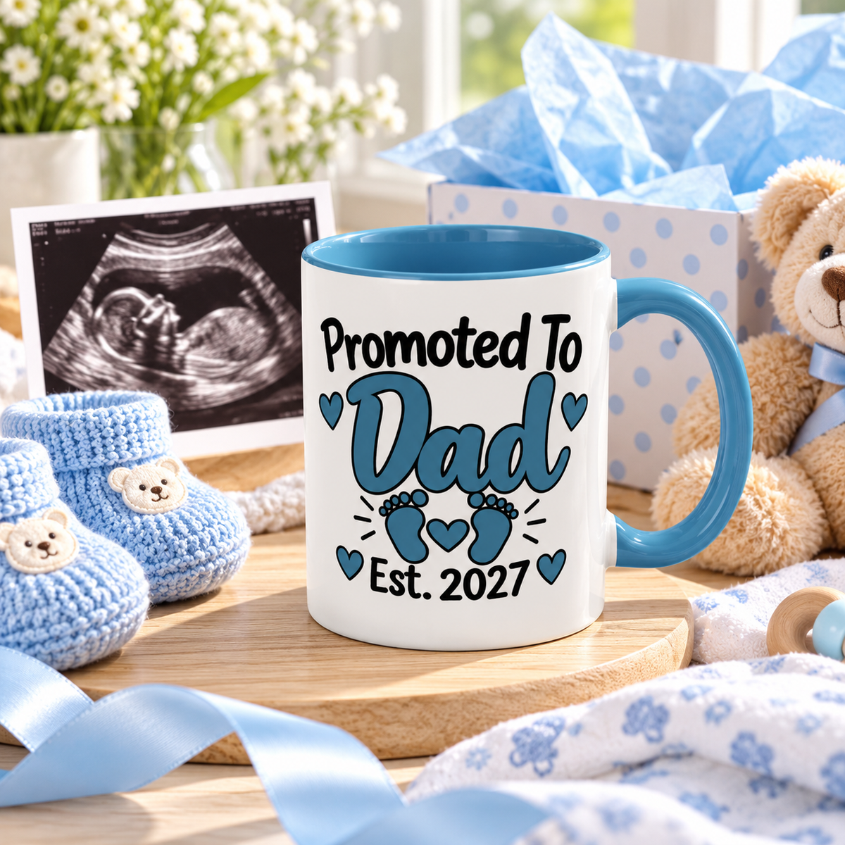 Promoted To Dad Est. 2027 Mug - gift lifestyle