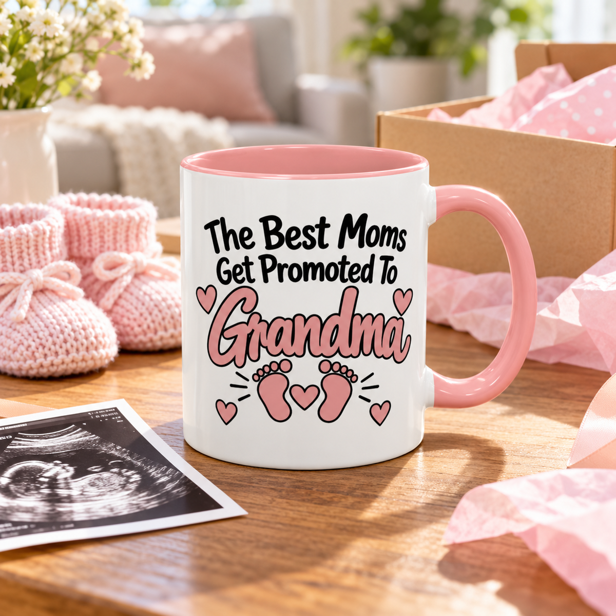 The Best Moms Get Promoted To Grandma Mug - gift lifestyle