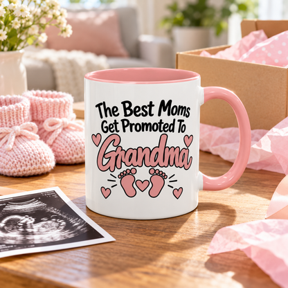 The Best Moms Get Promoted To Grandma Mug - gift lifestyle