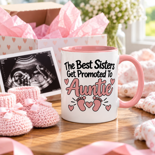The Best Sisters Get Promoted To Auntie Mug - gift lifestyle