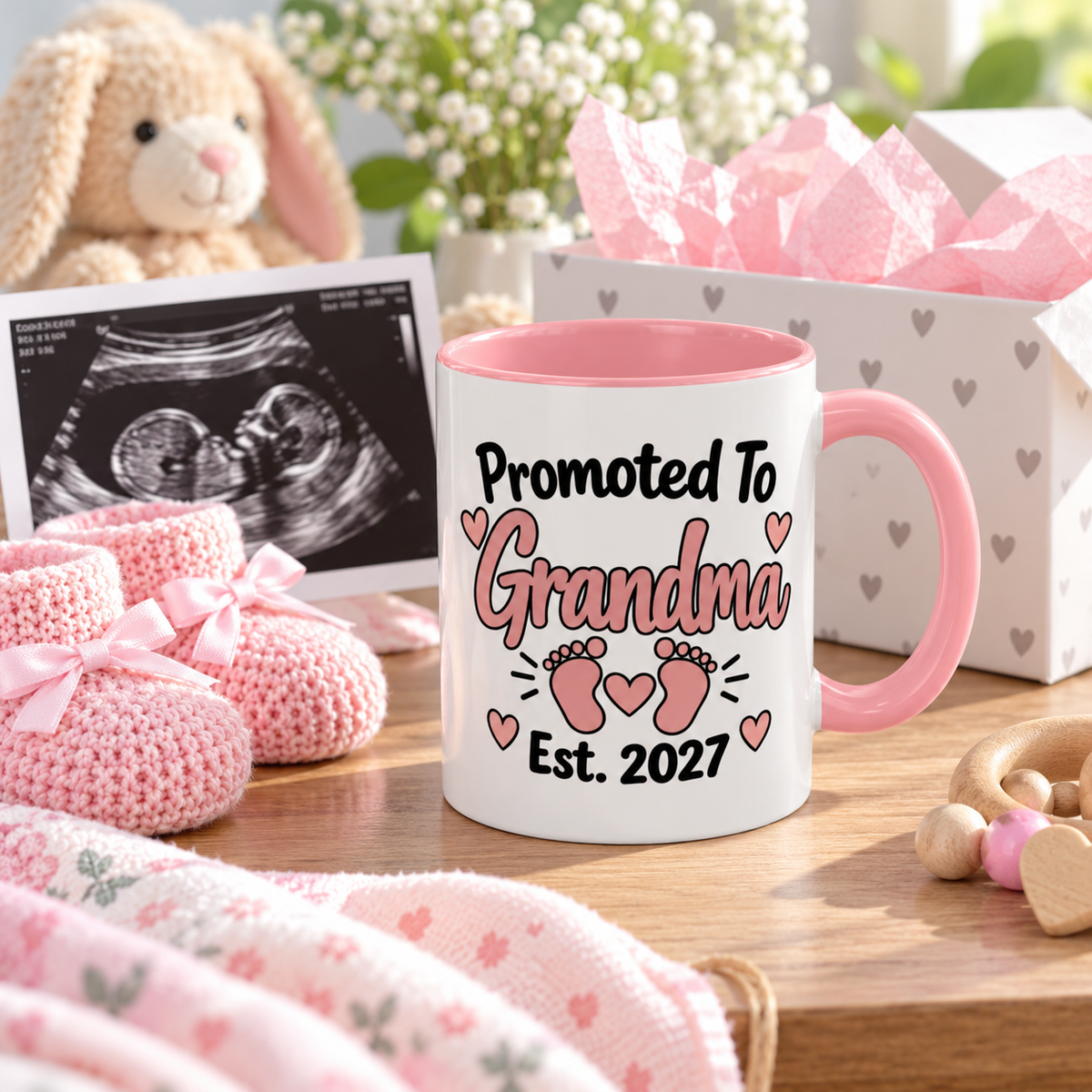 Promoted To Grandma Est. 2027 Mug - gift lifestyle
