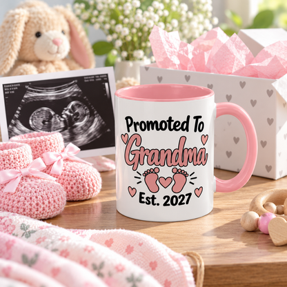 Promoted To Grandma Est. 2027 Mug - gift lifestyle