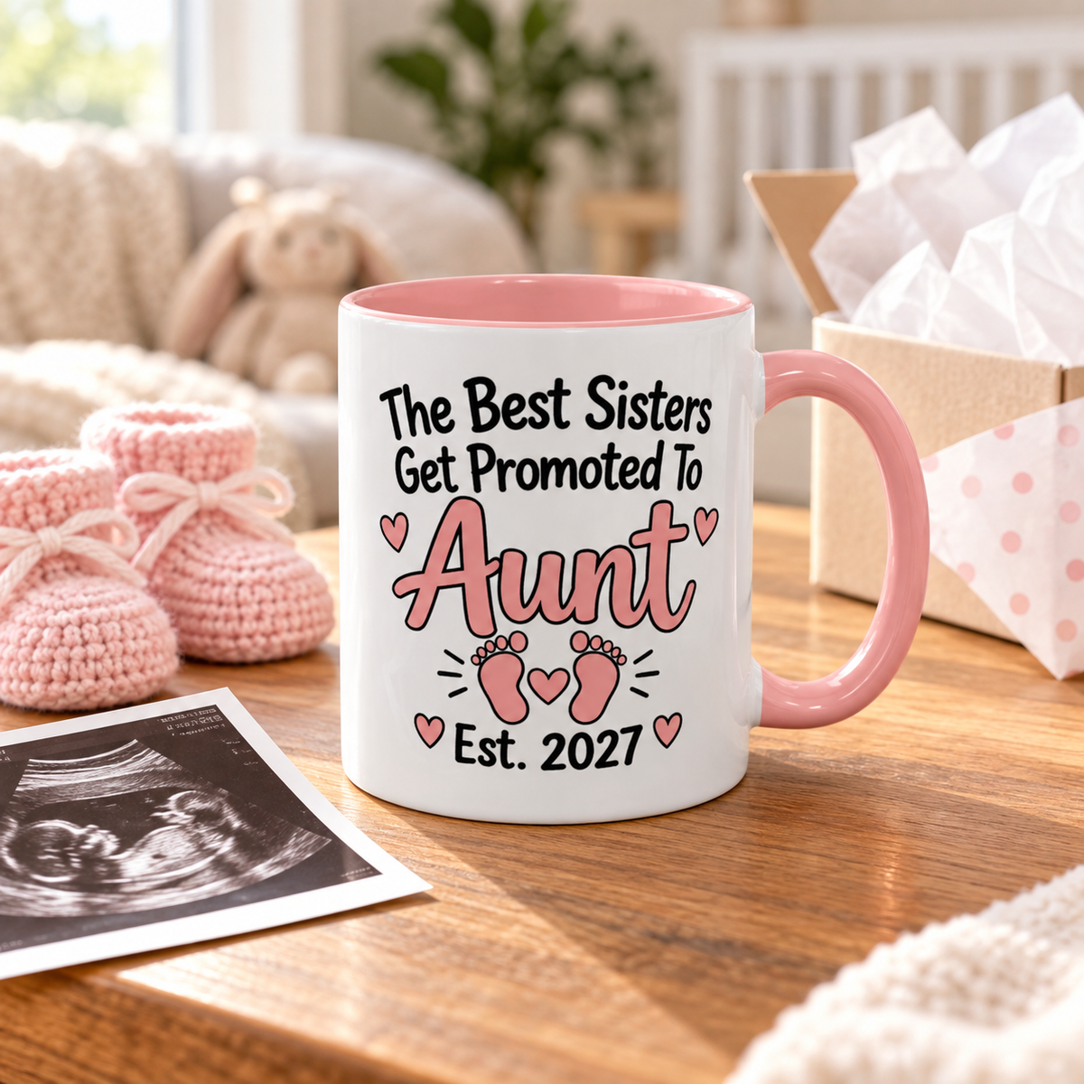 The Best Sisters Get Promoted To Aunt Est. 2027 Mug - gift lifestyle