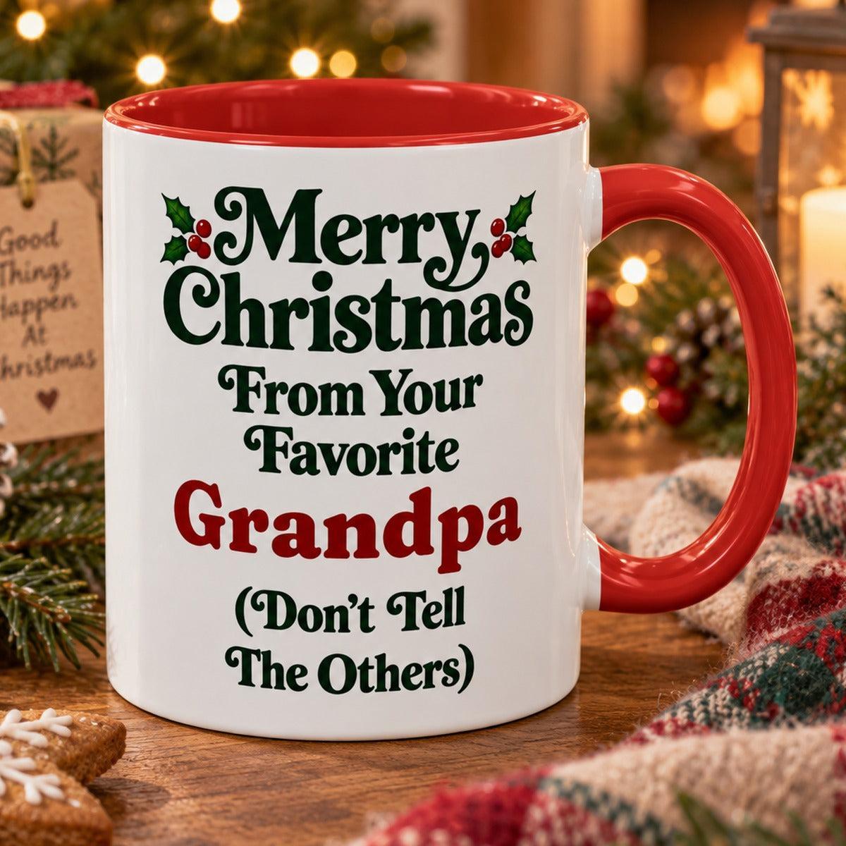 Merry Christmas From Your Favorite Grandpa Mug