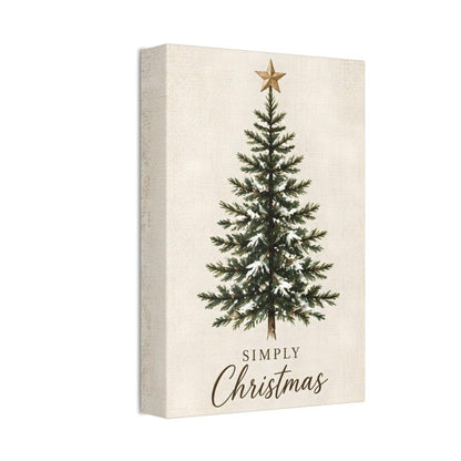 Simply Christmas Canvas Wall Art – Farmhouse Christmas Tree Decor, Vertical 8x12 16x24 24x36