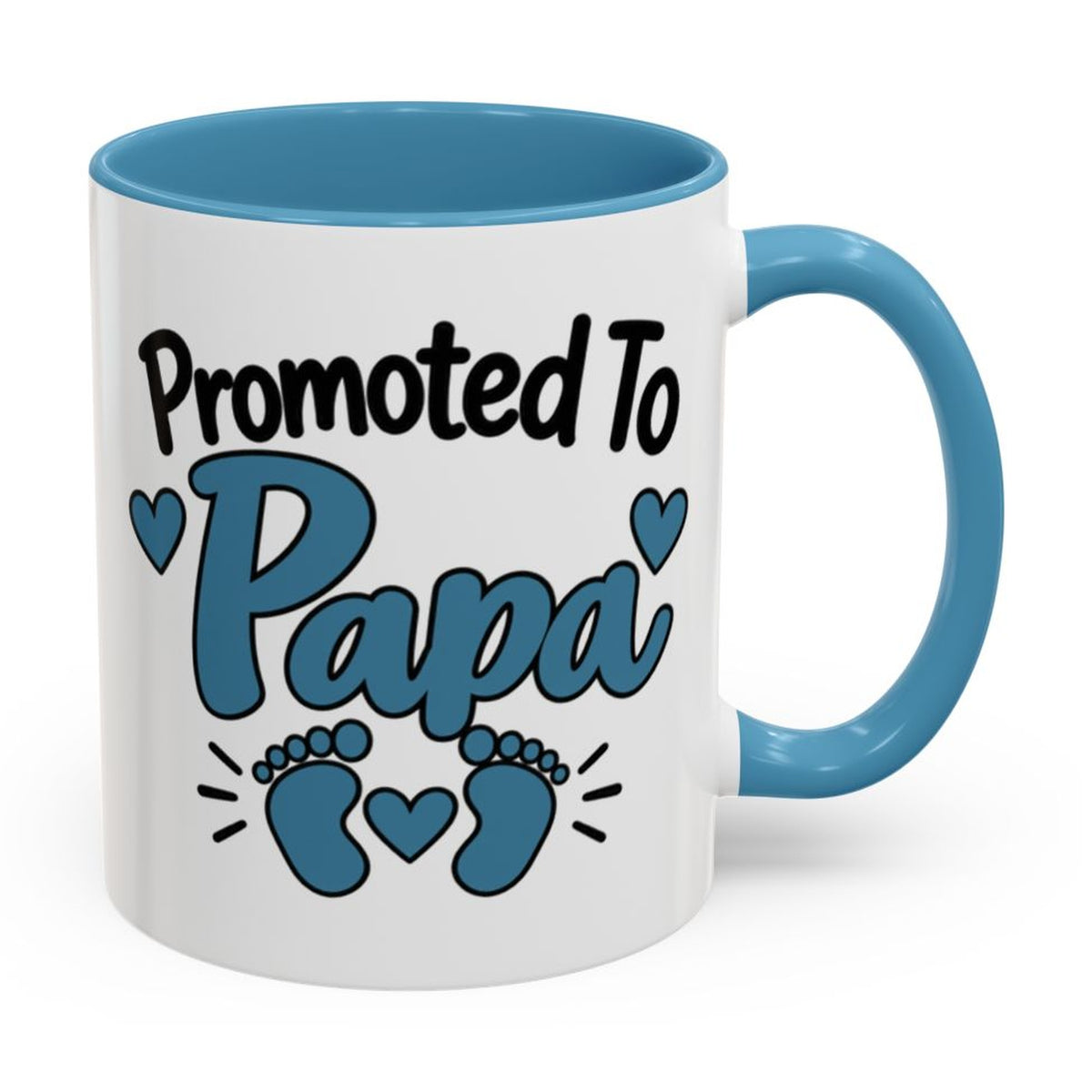 Promoted To Papa Mug - right side on white