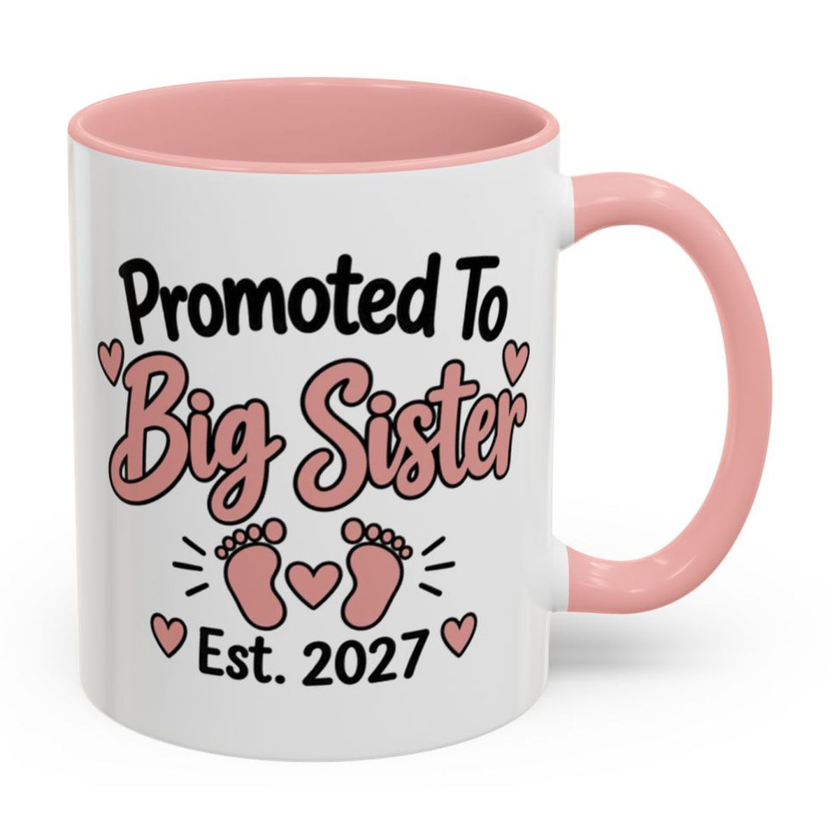 Promoted To Big Sister Est. 2027 Mug - right side on white