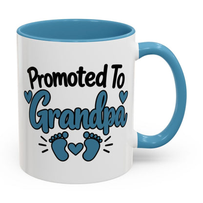 Promoted To Grandpa Mug - right side on white
