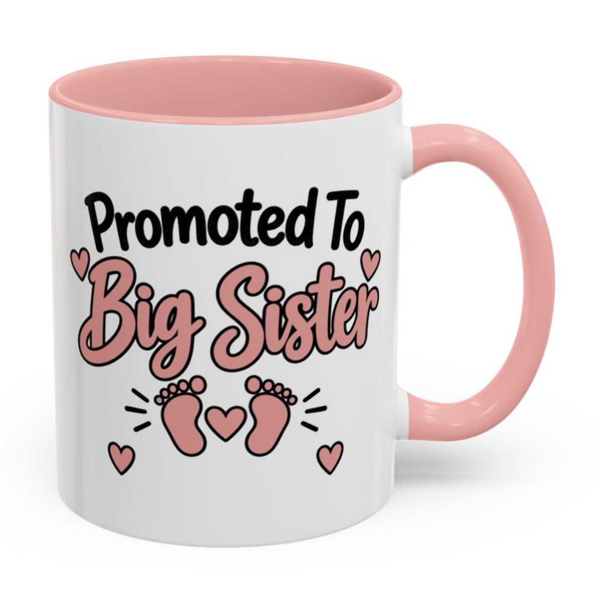Promoted To Big Sister Mug - right side on white