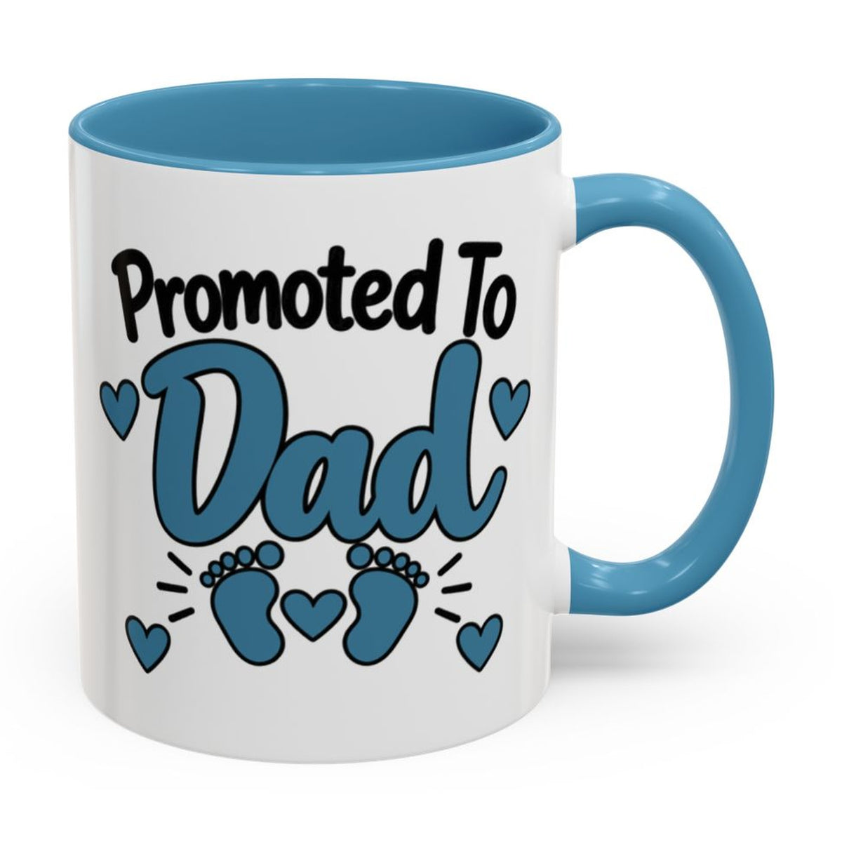 Promoted To Dad Mug - right side on white